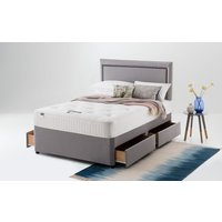 Silentnight Athens 1400 Mirapocket Ortho Divan Bed Set, Small Double, 2 Drawers, No Headboard Required, Slate Grey