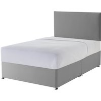Silentnight Slate Grey Divan Bed, King Size, No Headboard Required, Half Ottoman + 2 Drawers