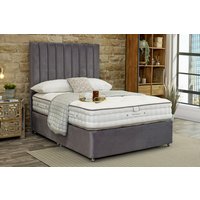 Tuft & Springs� Temptation 3000 Mattress + Premium Divan Bed, Silver, 4 Drawer, Double