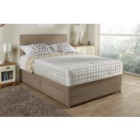 Relyon Chelsea 1500 Mattress + Premium Divan Bed, Silver, 4 Drawer, Double
