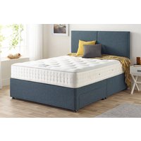 Relyon Guildford 1000 Mattress + Premium Divan Bed, Silver, 4 Drawer, Double