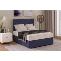 Hypnos Cotton Comfort Mattress + Premium Divan Bed, Silver, 4 Drawer, Double
