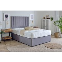 Spring King� Madrid 1000 Pocket Mattress + Premium Divan Bed, Silver, 4 Drawer, Double