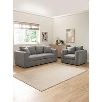 Very Home Nylah Fabric 3 Seater Sofa + Armchair (Buy & Save!)